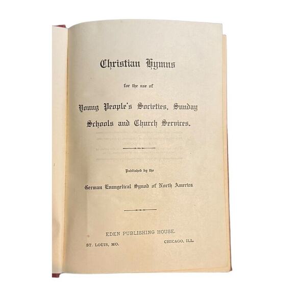 Christian Hymns by German Evangelical Synod Of North America 1908 Hardcover READ - Picture 9 of 10